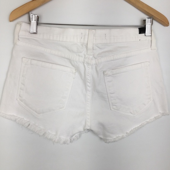 KanCan Hillary Raw Hem Distressed Denim Short White Women’s Size 27 The Buckle - Picture 9 of 13